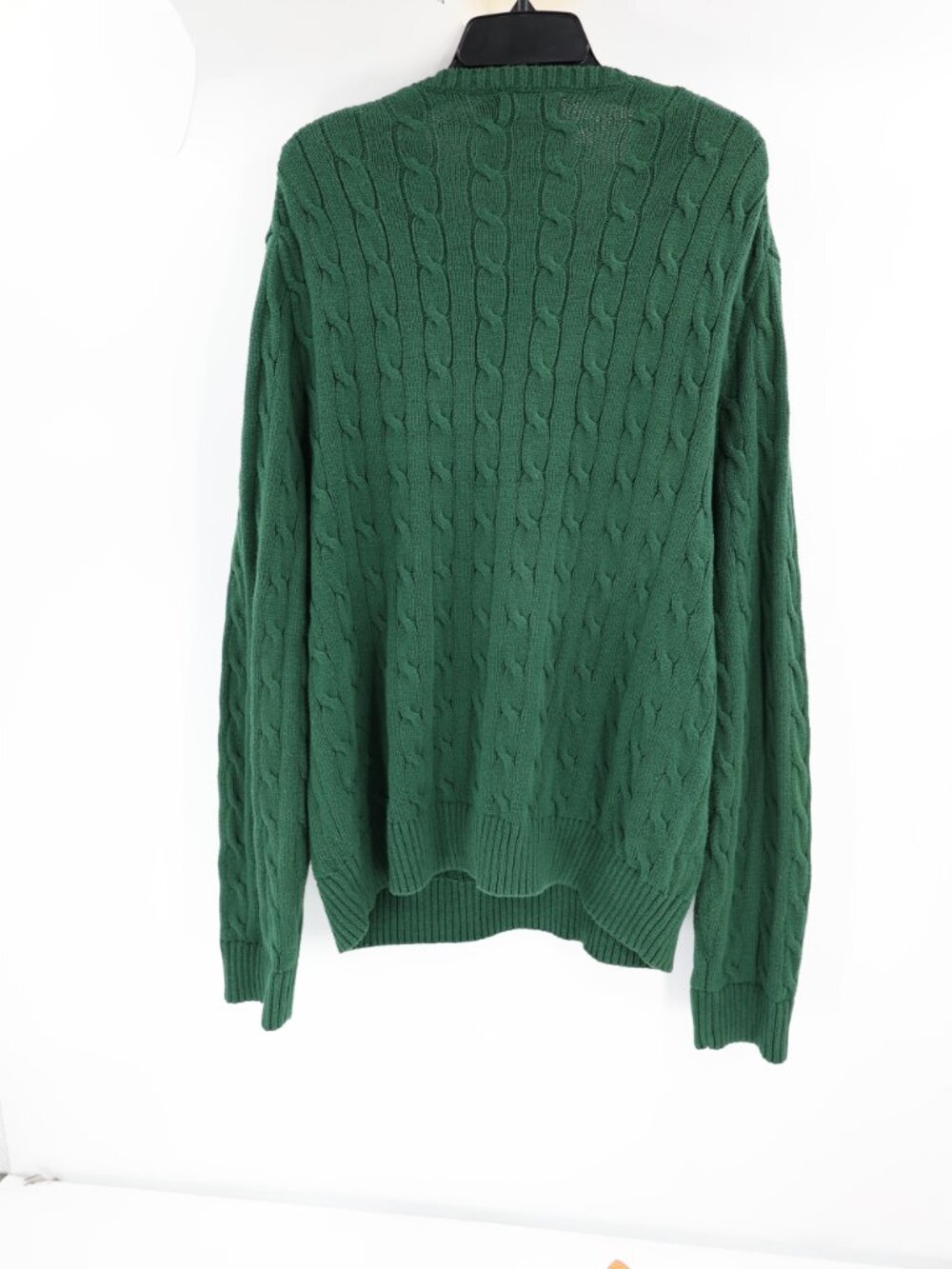 Polo Ralph Lauren Sweater Men’s 2XL Cotton Cable Knit Long Sleeve Crewneck Logo - Picture 5 of 8